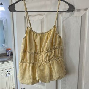 Yellow Striped Women's Top